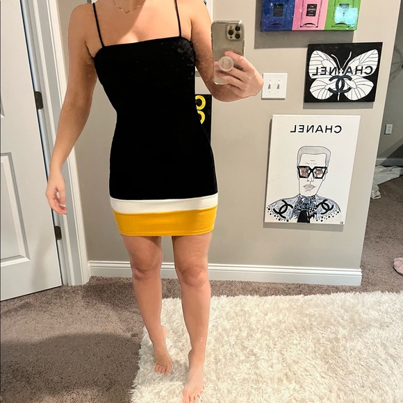 Multicolor midi dress. - Picture 1 of 3